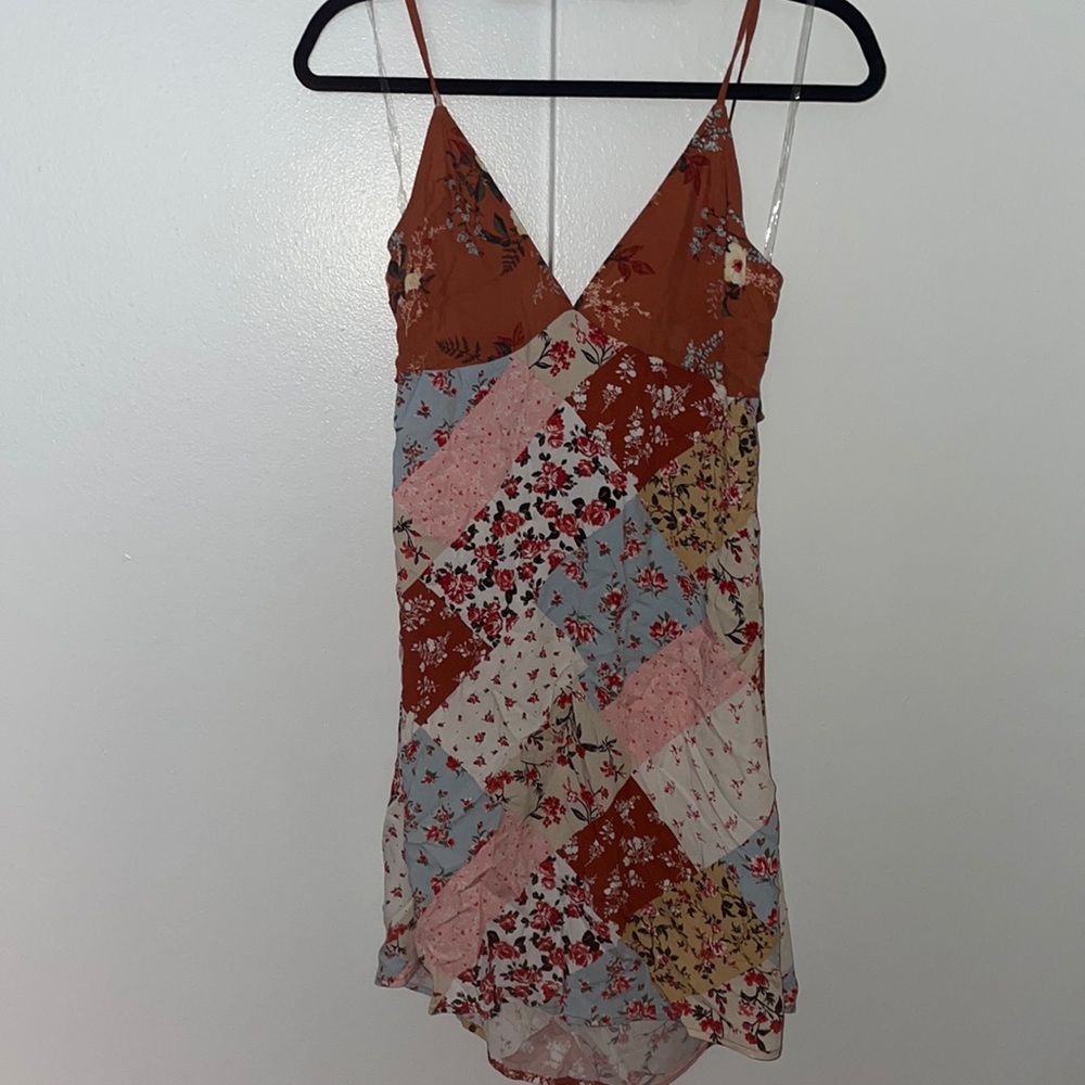 Live to Be Spoiled— Patchwork Sundress, tie back— Size Large